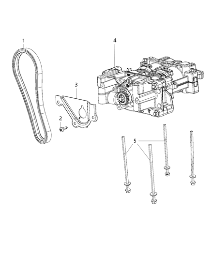 2001 Chrysler Sebring Bolt And Washer Hexagon Flange Head Locking M8X1.25X185.00 Diagram for 6509278AA