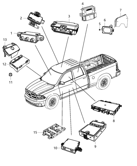Module Door Diagram for 68155772AC