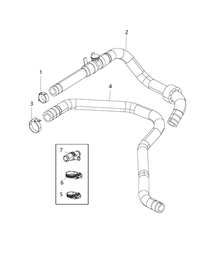 Hose Heater Return Diagram for 52014855AB