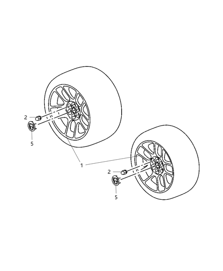 Wheel Aluminum Diagram for 5290866AC