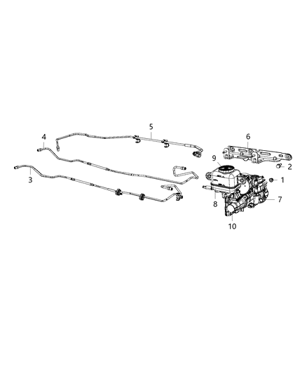 2011 Dodge Durango Tube Brake Diagram for 68239355AB