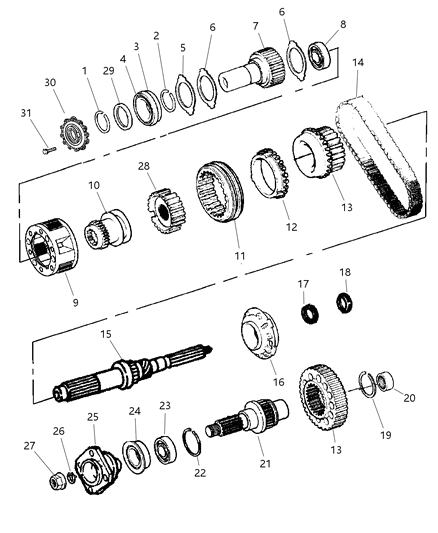 Thrust Washer Planetary Carrier Diagram for 5093593AA