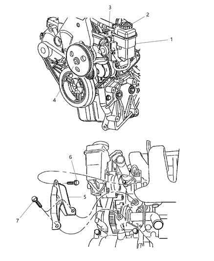 1988 Dodge 600 Pump Power Steering Diagram for 5272780AG
