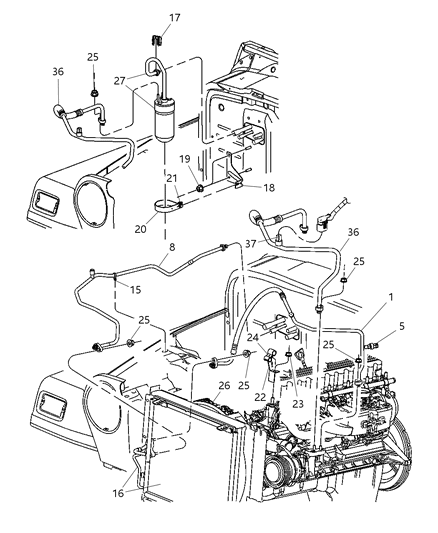 2023 Jeep Grand Wagoneer L Switch Kit A/C - Pressure Diagram for 5096126AB