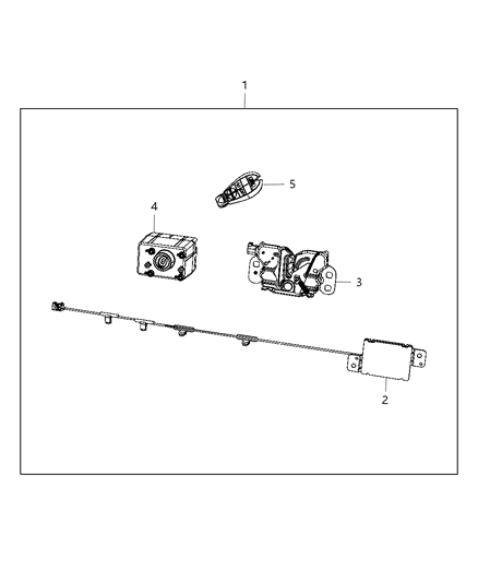 2004 Dodge Caravan Transmitter Integrated Key Fob Diagram for 5026537AG
