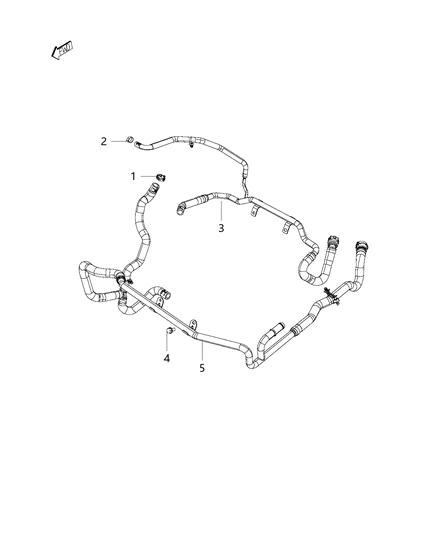 Hose Heater Return Diagram for 52014626AG