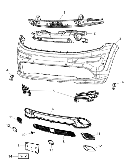 Absorber Front Energy Diagram for 68223496AA