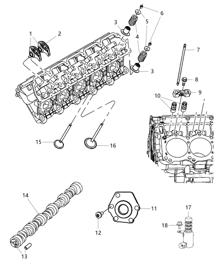 1990 Jeep Wagoneer Plate Camshaft Thrust Diagram for 5037819AC