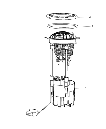 2005 Dodge Ram 1500 Module Package Fuel Pump/Level Unit Diagram for 5104696AB