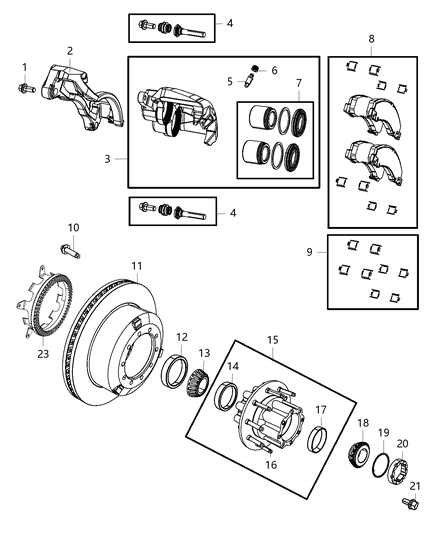 1988 Jeep Cherokee Bolt Hexagon Flange Head M12X1.75 Diagram for 68036475AA