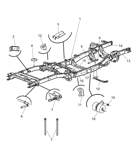 Frame Assembly Chassis Diagram for 55366290AJ