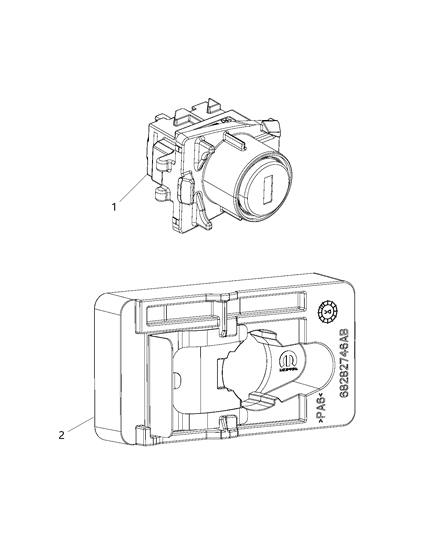 Cylinder Door Lock Assembly Diagram for 68384449AA