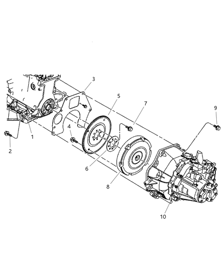 2019 Dodge Durango Clutch Modular Diagram for 4668555AF