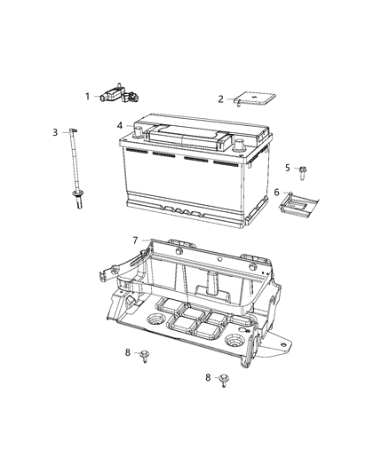 1985 Dodge Ram 50 Battery Storage Diagram for BP0H7730AA