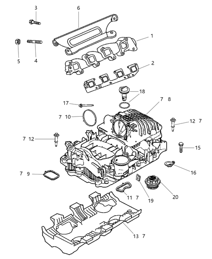 Pad - Engine Also Serviced In Item 7 Package Diagram for 53032772AA