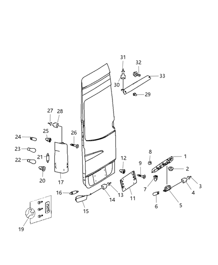 Bulb Tail Lamp Diagram for 5104662AA
