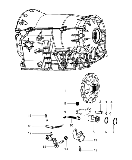 2019 Dodge Charger Shaft Shift Lever Diagram for 52108716AB