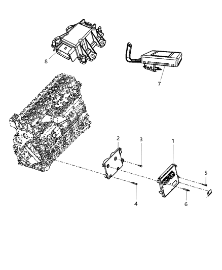 Module Engine Controller Diagram for 5179028AD