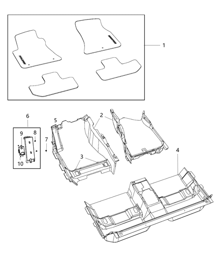 Mat Kit Floor Diagram for 6DW66DX9AB