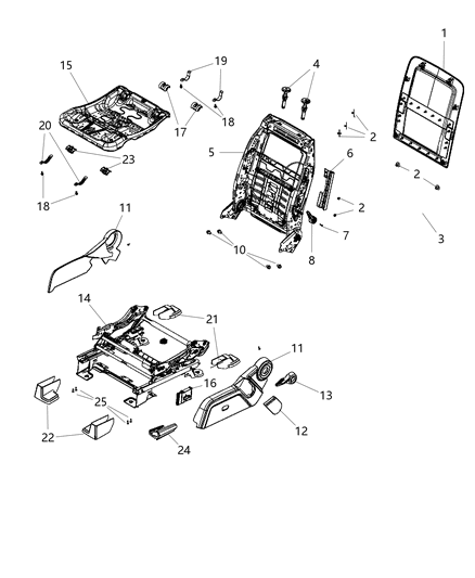 Switch Power Seat Diagram for 56049429AE