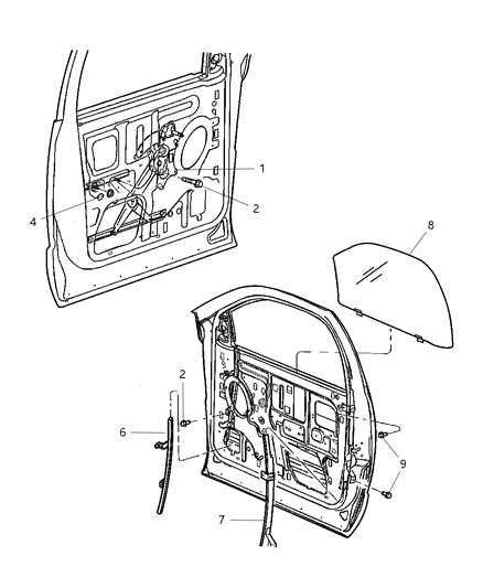 Glass Front Door Diagram for 55276603AC