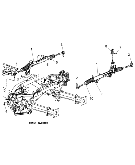 Tie Rod Kit Outer End Diagram for 52855190AB