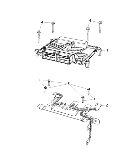 1994 Dodge Shadow Bracket Module Diagram for 68286590AB
