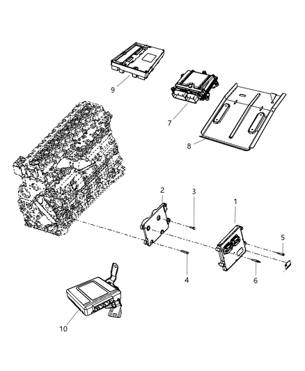2011 Ram 3500 Module Transmission Control Diagram for 5150666AB