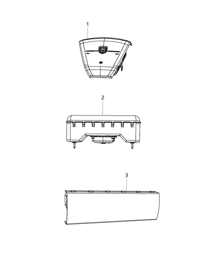 Air Bag Passenger, Passenger Side Diagram for 52029371AI