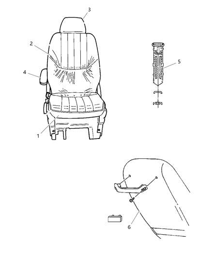 Cushion Front Seat Diagram for 1HG731D5AA