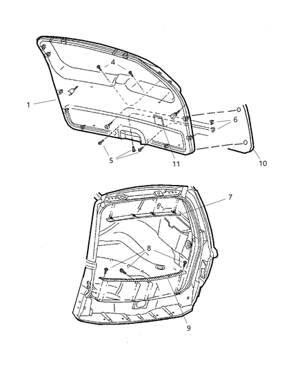 2019 Jeep Grand Cherokee Cover Liftgate Diagram for TH63WL5AA