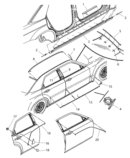 Cladding Sill Includes Fender Cladding Diagram for WU11XWGAB