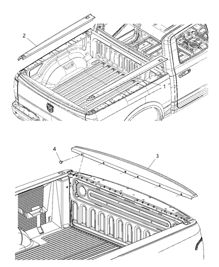 1992 Chrysler Imperial Cap Rail Diagram for 55372203AD