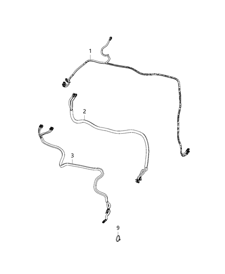 1992 Dodge Ram 50 Antenna Cable AM/FM Diagram for 68466073AA