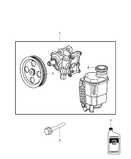 2012 Ram 1500 Pump Power Steering Diagram for 68069903AC