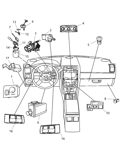 Switch Headlamp Diagram for 4602347AD