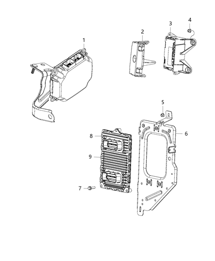 Module Powertrain Control Generic Diagram for 68243306AB