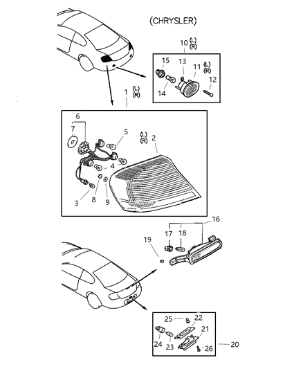 1991 Dodge Grand Caravan Bulb, Headlamp (12V-27/8W) Diagram for MS820035