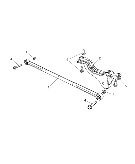Track Bar Rear Diagram for 68065659AB