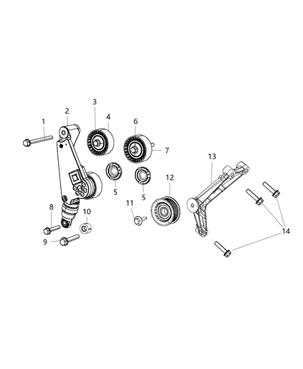 Bolt Hexagon Flange Head M10X1.50X95.00 Diagram for 6511996AA