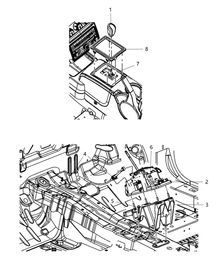 Shifter Transmission Diagram for 4766411AC