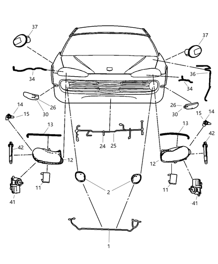 U - Clip Headlamp Diagram for 5003753AA