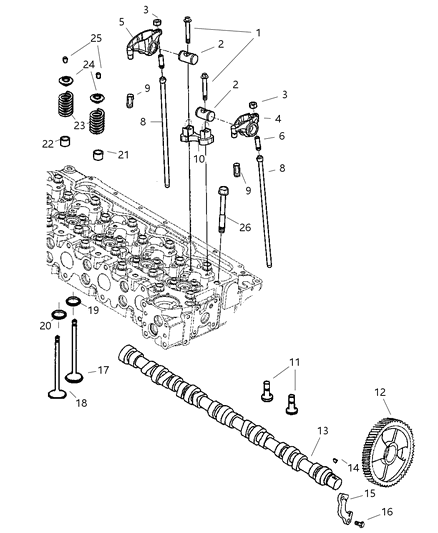 Screw Rocker Lever Adjusting Diagram for 5011899AB