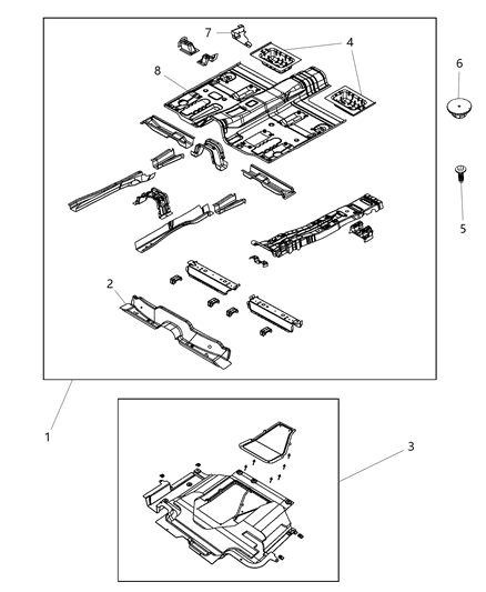 2007 Dodge Durango Patch Mastic Diagram for 55360468AB
