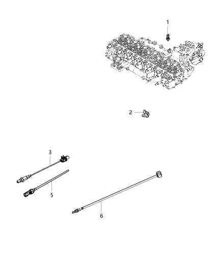 Sensor Nitrous Oxide Post SCR Diagram for 68085740AA
