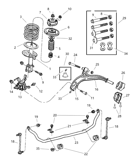 2007 Dodge Charger Bolt Package Camber Adjustment Diagram for 4797723