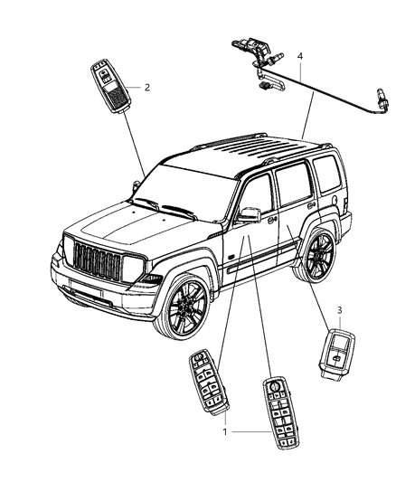 2016 Ram 2500 Switch Power Window Diagram for 4602632AG