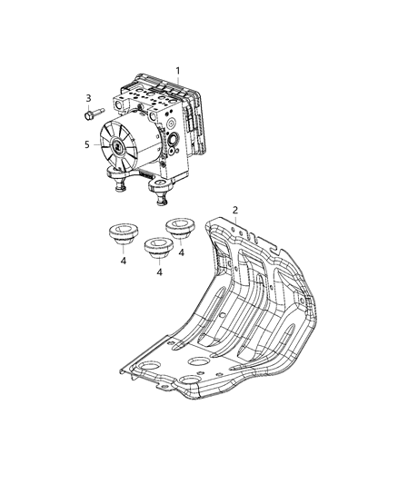 1992 Dodge Ram 50 Module Anti-Lock Brake System Diagram for 68502584AB