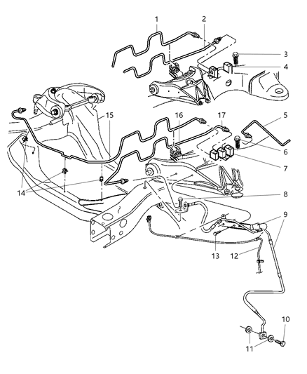 Tube Brake Diagram for 52009886AE