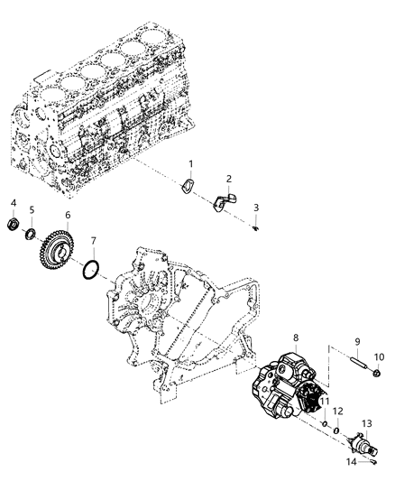 2015 Ram 5500 O Ring Fuel Injection Pump Diesel Diagram for 5086763AA